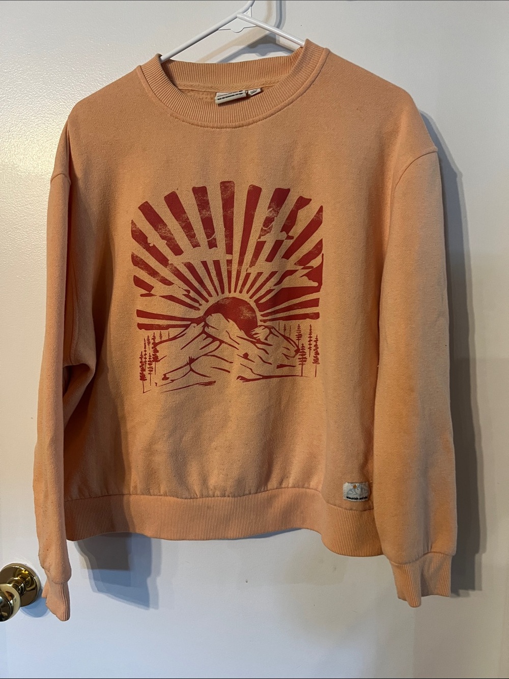 Peach Mountain Graphic Crewneck Sweater